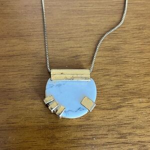Madewell gold and marble necklace